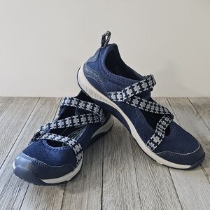 Ryka Kalee Size 6M Comfort Surround System Navy Mint Cross Strap Sandal Sneakers